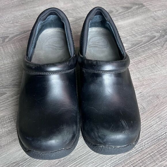 DANSKO black leather clogs - Picture 2 of 5